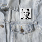Badge Carré 5 Cm Obama, bouton 2012 (En situation)