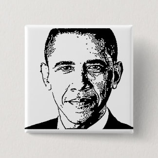 Badge Carré 5 Cm Obama, bouton 2012