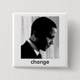 Badge Carré 5 Cm obama, changement