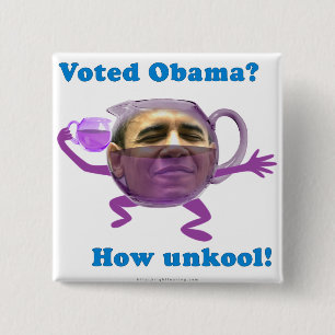 Badge Carré 5 Cm Obama dékool