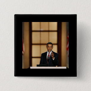 Badge Carré 5 Cm Obama-Discours