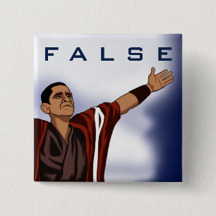Badge Carré 5 Cm Obama faux