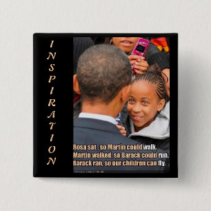 Badge Carré 5 Cm OBAMA inspiré