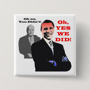 Badge Carré 5 Cm Obama OUI NOUS L'AVONS FAIT