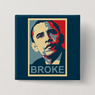 Badge Carré 5 Cm Obama : S'est cassé