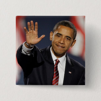 Badge Carré 5 Cm Obama-Vague