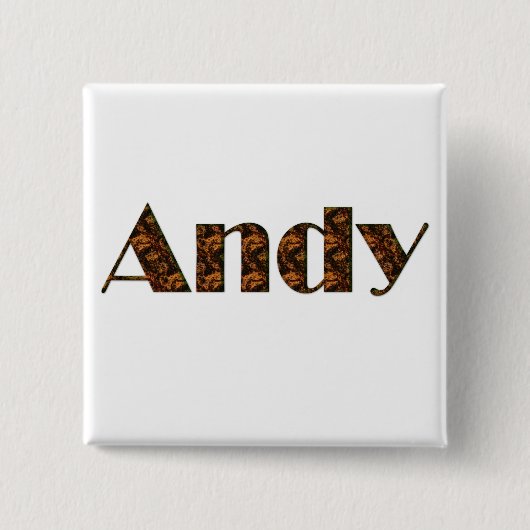 Badge Carré 5 Cm Objet cadeau Andy Name (Devant)