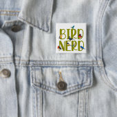 Badge Carré 5 Cm Observation Nerd des oiseaux (En situation)