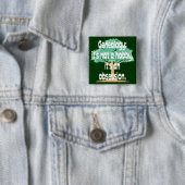 Badge Carré 5 Cm Obsession de généalogie (En situation)