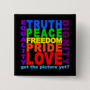 Badge Carré 5 Cm Obtenez l'image ? bouton