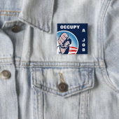 Badge Carré 5 Cm Occupez un travail (En situation)