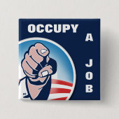 Badge Carré 5 Cm Occupez un travail (Devant)