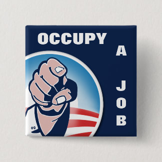Badge Carré 5 Cm Occupez un travail