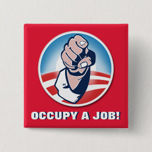 Badge Carré 5 Cm Occupez un travail