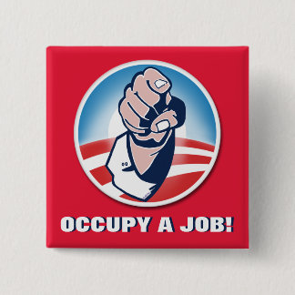 Badge Carré 5 Cm Occupez un travail