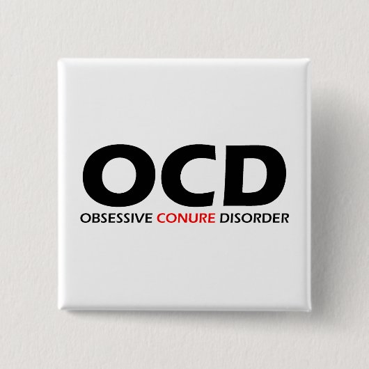 Badge Carré 5 Cm OCD - Trouble obsessionnel de la peau (Devant)