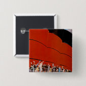 Badge Carré 5 Cm Ocean Liner Bon Voyage (Devant & derrière)