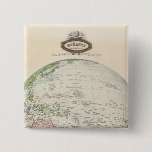 Badge Carré 5 Cm Océan Pacifique