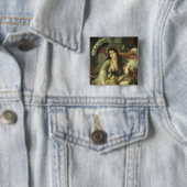 Badge Carré 5 Cm Odalisque (En situation)
