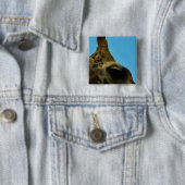 Badge Carré 5 Cm oeil de girafe (En situation)