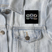 Badge Carré 5 Cm Oeil des yeux ! (En situation)