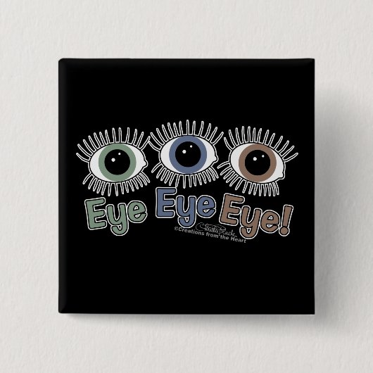 Badge Carré 5 Cm Oeil des yeux ! (Devant)