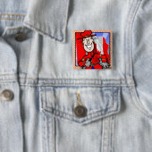 Badge Carré 5 Cm Oh Canada EH ! (En situation)