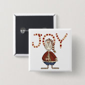 Badge Carré 5 Cm Oh Joy C'est les t-shirts et cadeaux de Noël (Devant & derrière)