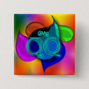Badge Carré 5 Cm Oh mon Dieu ! qq !