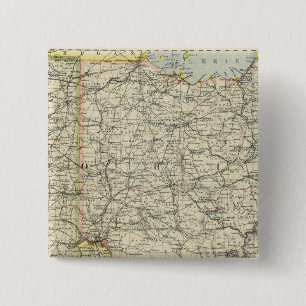 Badge Carré 5 Cm Ohio, Indiana, Kentucky, Virginie-Occidentale