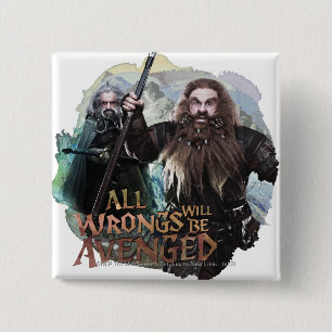 Badge Carré 5 Cm Oin et Gloin