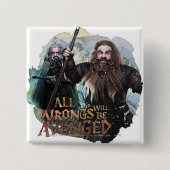 Badge Carré 5 Cm Oin et longe (Devant)