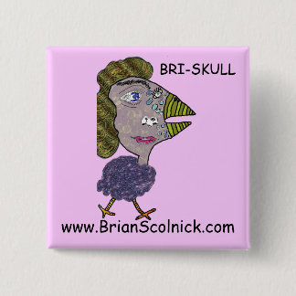 Badge Carré 5 Cm oiseau