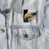 BADGE CARRÉ 5 CM OISEAU D'AGLE (En situation)