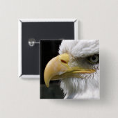BADGE CARRÉ 5 CM OISEAU D'AGLE (Devant & derrière)