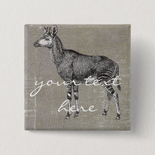 Badge Carré 5 Cm Okapi vintage