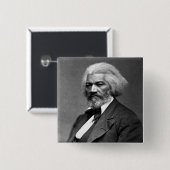 Badge Carré 5 Cm Old Bailey Douglass Héros afro-américain (Devant & derrière)