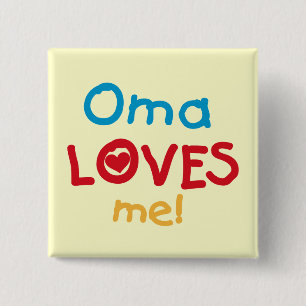 Badge Carré 5 Cm Oma aime mes t-shirts et cadeaux