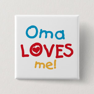 Badge Carré 5 Cm Oma aime mes t-shirts et cadeaux