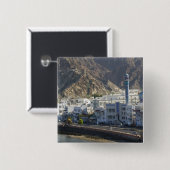 Badge Carré 5 Cm Oman, Muscat, Mutrah. Bâtiments le long de Mutrah (Devant & derrière)