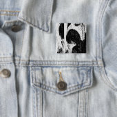 Badge Carré 5 Cm ombre d'adolescent (En situation)