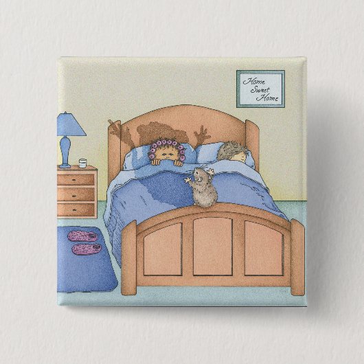 Badge Carré 5 Cm Ombre du hamster (Devant)