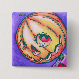 Badge Carré 5 Cm Once Pinback - Jack Pumpkinhead