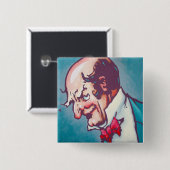Badge Carré 5 Cm Once Pinback- le magicien (Devant & derrière)