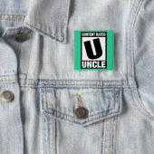 Badge Carré 5 Cm Oncle évalué satisfait (En situation)