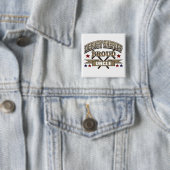 Badge Carré 5 Cm Oncle fier shérif adjoint (En situation)