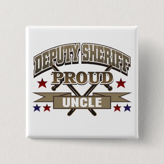 Badge Carré 5 Cm Oncle fier shérif adjoint (Devant)