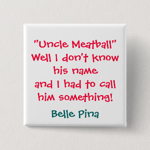 Badge Carré 5 Cm Oncle Meatball