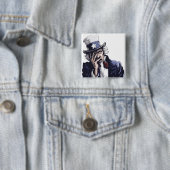 Badge Carré 5 Cm Oncle Sam Facepalm (En situation)