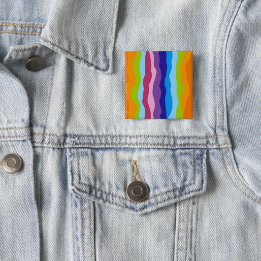 Badge Carré 5 Cm Ondes colorées (En situation)